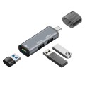 ADS-302C 3 In 1 Multi-function Type-C / USB-C HUB Docking Station (Silver Grey)