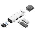 ADS-302C 3 In 1 Multi-function Type-C / USB-C HUB Docking Station (Silver)
