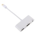 USB 2.0 + Audio Port + VGA + HDMI to USB-C / Type-C HUB Adapter (White)