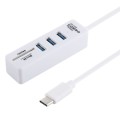2 in 1 TF / SD Card Reader + 3 x USB 3.0 Ports to USB-C / Type-C HUB Converter, Cable Length: 26cm (