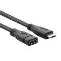 USB 3.1 Type-C / USB-C Male to Type-C / USB-C Female Gen2 Adapter Cable, Length: 1m