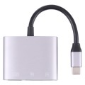 NK-3041 3 in 1 USB-C / Type-C Male to USB Female + SD / TF Card Slots OTG Adapter SD / TF Card Reade