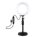 PULUZ 6.2 inch 16cm USB 10 Modes 8 Colors RGBW Dimmable LED Ring Vlogging Photography Video Lights +