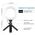 PULUZ 6.2 inch 16cm USB 3 Modes Dimmable LED Ring Vlogging Photography Video Lights + Pocket Tripod