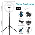 PULUZ 11.8 inch 30cm Light + 1.65m Tripod Mount Curved Surface USB 3 Modes Dimmable Dual Color Tempe
