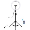 PULUZ 11.8 inch 30cm RGBW Light + 1.1m Tripod Mount Curved Surface Dimmable LED Dual Color Temperatu