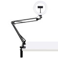 PULUZ 7.9 inch 20cm Ring Curved Light + Desktop Arm Stand USB 3 Modes Dimmable Dual Color Temperatur