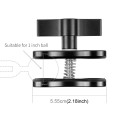 PULUZ Dual Ball Clamp Open Hole Diving Camera Bracket CNC Aluminum Spring Flashlight Clamp for Divin