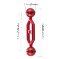 PULUZ 5.0 inch 12.6cm Aluminum Alloy Dual Balls Arm, Ball Diameter: 25mm(Red)