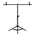 67cm T-Shape Photo Studio Background Support Stand Backdrop Crossbar Bracket with Clips, No Backdrop