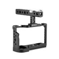 PULUZ Video Camera Cage Filmmaking Rig with Handle for Sony Alpha 7C / ILCE-7C / A7C(Black)