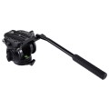 PULUZ Heavy Duty Video Camera Tripod Action Fluid Drag Head with Sliding Plate for DSLR & SLR Camera