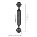 PULUZ 5 inch 13cm Length 20.8mm Diameter Dual Balls Carbon Fiber Floating Arm, Ball Diameter: 25mm(B