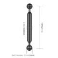 PULUZ  7 inch 18cm Length 20.8mm Diameter Dual Balls Carbon Fiber Floating Arm, Ball Diameter: 25mm(