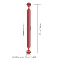 PULUZ 11 inch 28cm Length 20.8mm Diameter Dual Balls Carbon Fiber Floating Arm, Ball Diameter: 25mm(