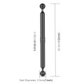 PULUZ  12 inch 30.4cm Length 20.8mm Diameter Dual Balls Carbon Fiber Floating Arm, Ball Diameter: 25