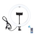 PULUZ 10.2 inch 26cm USB RGBW Dimmable LED Ring Vlogging Photography Video Lights with Tripod Ball H