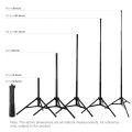 PULUZ 1.65m Height Tripod Mount Holder for Vlogging Video Light  Live Broadcast Kits(Black)