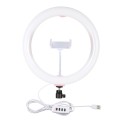 PULUZ 10.2 inch 26cm USB 3 Modes Dimmable Dual Color Temperature LED Curved Diffuse Light Ring Vlogg