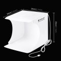 PULUZ 23cm Ring LED Panel Folding Portable Light Photo Lighting Studio Shooting Tent Box Kit with 6