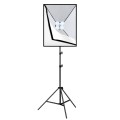 PULUZ 50x70cm Studio Softbox + 2m Tripod Mount + 4 x E27 24W 5700K White Light LED Light Bulb Photog