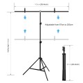 PULUZ 1x2m T-Shape Photo Studio Background Support Stand Backdrop Crossbar Bracket Kit with Clips(Gr