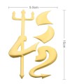 3D Demon Pattern Auto Emblem Logo Decoration Car Sticker, Size: 15cm x 5.5cm (approx.)(Gold)