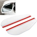 2 PCS Flexible Shielding Rain Board Sun Visor Shade Rearview Mirror for Car Rearview Mirrors(Transpa