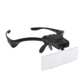 Multi-functional 1.0X / 1.5X / 2.0X / 2.5X / 3.5X Magnifier Glasses with 2-LED Lights, Random Color