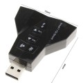 2.1 Channel USB Sound Adapter (Double USB Microphone,Double USB Headset)(Black)