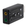 External USB 2.0 7.1 Channel 3D Virtual Audio Sound Card Adapter(Black)