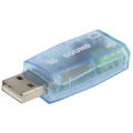 USB DSP 5.1 External Sound Card Adapter Mono Channel(Blue)