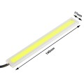 2 x 6W DIY White LED Daytime Running Light / DRL Lamp, Length: 14cm(Silver)