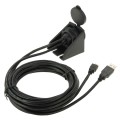 USB 2.0 & Micro HDMI (Type-D) Male to USB 2.0 & HDMI (Type-A) Female Adapter Cable with Car Flush Mo