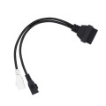2 x 2 Pin to 16 Pin OBDII Diagnostic Cable for Audi