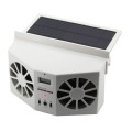 2W Solar Powered Car Auto Air Vent Cool Fan Cooler Ventilation System Radiator, with Temperature Dis