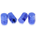 Blue Anodized Aluminum Tire Valve Stem Caps 4 pcs(Blue)