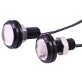2 PCS 2x 3W 120LM Waterproof Eagle Eye Light Yellow LED Light for Vehicles, Cable Length: 60cm(Black