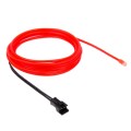 EL Cold Red Light Waterproof Round Flexible Car Strip Light with Driver for Car Decoration, Length: