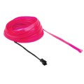 EL Cold Pink Light Waterproof Flat Flexible Car Strip Light with Driver for Car Decoration, Length: