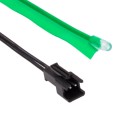 EL Cold Green Light Waterproof Flat Flexible Car Strip Light with Driver for Car Decoration, Length: