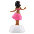 Solar Powered Bobble Head Dancing Toy Car Decoration Ornament Cute Hula Princess(Pink)