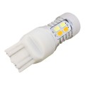 2PCS T20 10W 700LM Yellow + White Light Dual Wires 20-LED SMD 5630 Car Brake Light Lamp Bulb, Consta