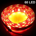 Red 60 LED 5050 SMD Waterproof Flexible Car Strip Light, DC 12V, Length: 1m