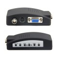 S-Video / BNC to VGA Signal Converter(Black)