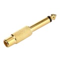 Gold Plated 6.35mm Memo Male to RCA Headphone Jack Adapter
