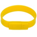 8GB Silicon Bracelets USB 2.0 Flash Disk(Yellow)