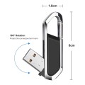 8GB Metallic Keychains Style USB 2.0 Flash Disk (Black)(Black)