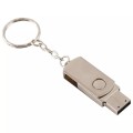 Metal Series Mini USB 2.0 Flash Disk with Keychain (16GB)(Silver)