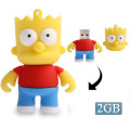 The Simpsons Bart  Shape Silicone USB2.0 Flash disk, Special for All Kinds of Festival Day Gifts (2G